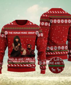 The Human Music Group Quotes Famous Horror Movie Ugly Christmas Sweater Gift For Men Women