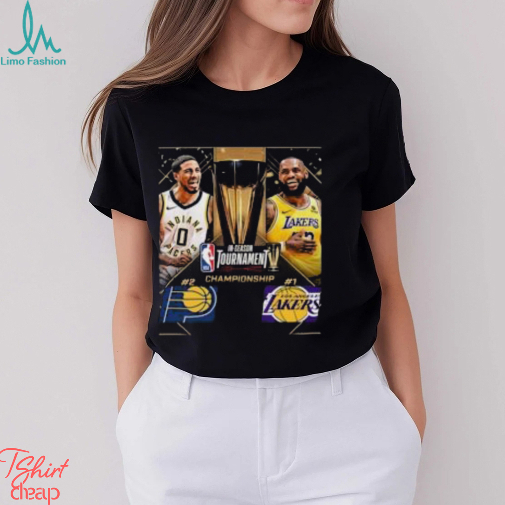 The Indiana Pacers And Los Angeles Lakers Meet In The First Ever NBA In Season Tournament Championship Finals Classic T Shirt The Indiana Pacers And Los Angeles Lakers Meet In The First Ever NBA In Season Tournament Championship Finals Classic T Shirt