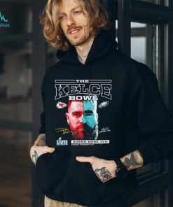 The Kelce Bowl Kansas City Chiefs vs. Philadelphia Eagles Travis Kelce vs Jason Kelce super bowl LVII signatures shirt