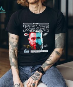 The Kelce Bowl Kansas City Chiefs vs. Philadelphia Eagles Travis Kelce vs Jason Kelce super bowl LVII signatures shirt