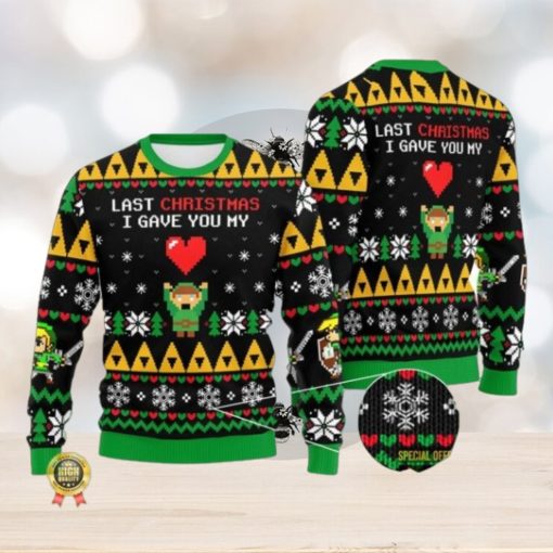 The Legend Of Zelda Link Ugly Christmas Sweatshirt Last Christmas Link Ugly Sweater Zelda Video Game Ugly Xmas Sweatshirt