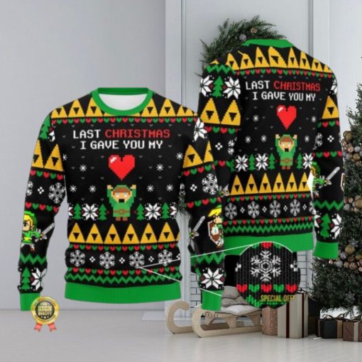 The Legend Of Zelda Link Ugly Christmas Sweatshirt Last Christmas Link Ugly Sweater Zelda Video Game Ugly Xmas Sweatshirt