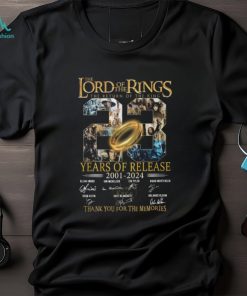 The Lord of the Rings The Return Of The King 23 Years Of Release 2001 – 2024 Thank You For The Memories T Shirt