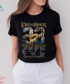 The Lord of the Rings The Return Of The King 23 Years Of Release 2001 – 2024 Thank You For The Memories T Shirt