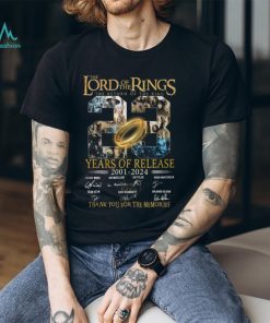 The Lord of the Rings The Return Of The King 23 Years Of Release 2001 – 2024 Thank You For The Memories T Shirt