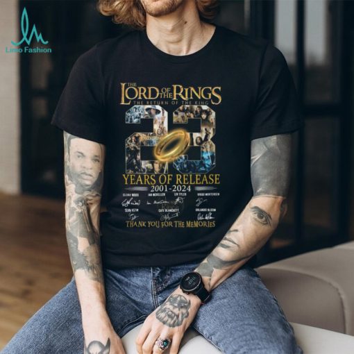 The Lord of the Rings The Return Of The King 23 Years Of Release 2001 – 2024 Thank You For The Memories T Shirt