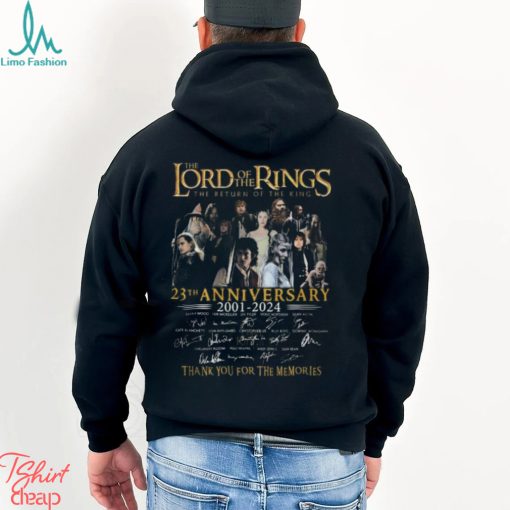 The Lord of the Rings The Return Of The King 23th Anniversary 2001 – 2024 Thank You For The Memories T Shirt