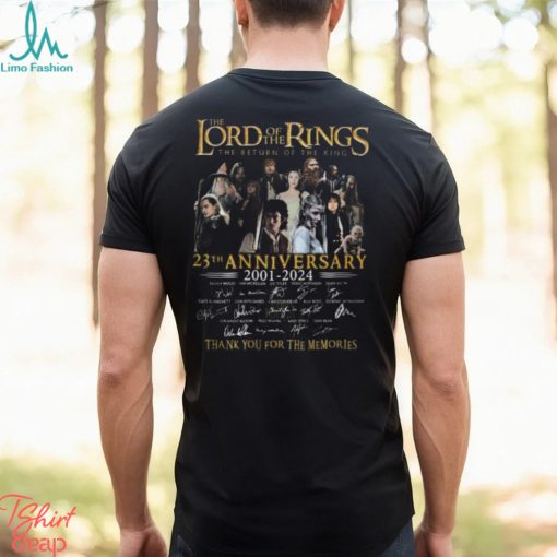 The Lord of the Rings The Return Of The King 23th Anniversary 2001 – 2024 Thank You For The Memories T Shirt