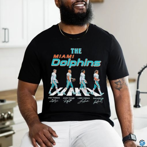 The Miami Dolphins players abbey road signatures shirt