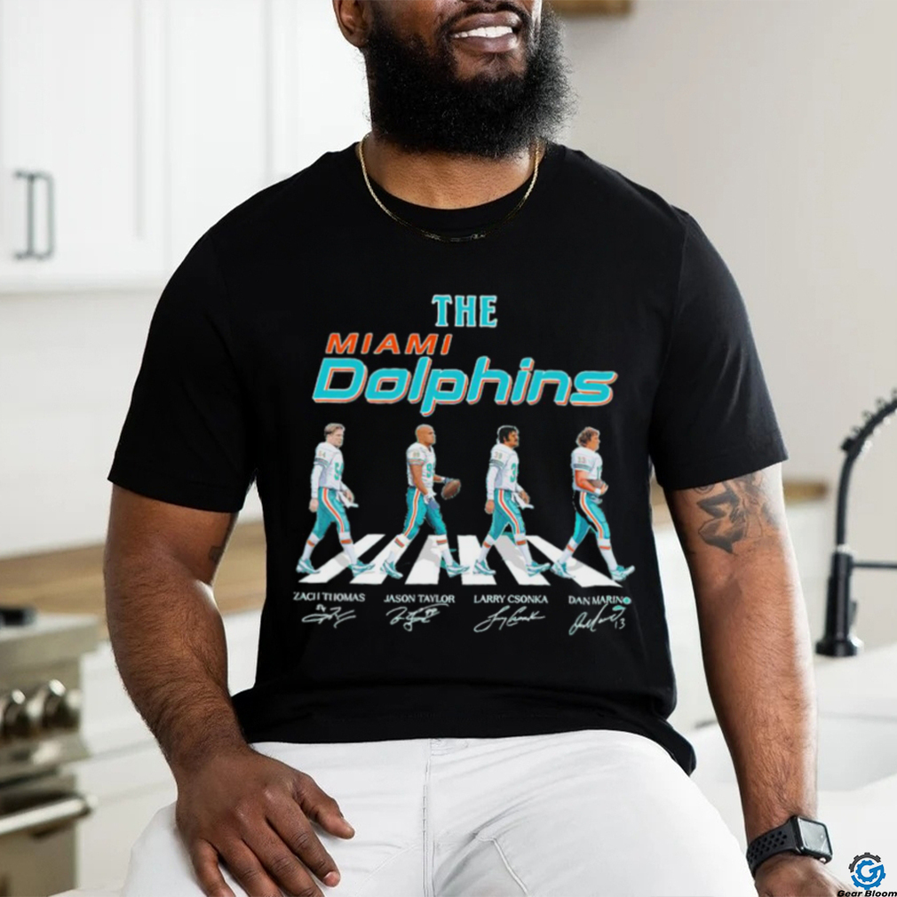 The Miami Dolphins players abbey road signatures shirt The Miami Dolphins players abbey road signatures shirt