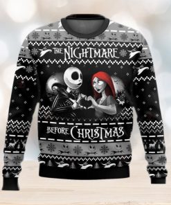 The Nightmare Before Christmas Jack and Sally Ugly Sweater Christmas 3D Printed