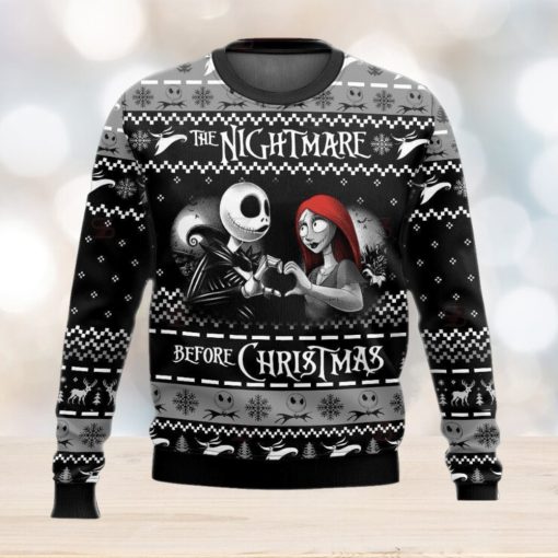 The Nightmare Before Christmas Jack and Sally Ugly Sweater Christmas 3D Printed