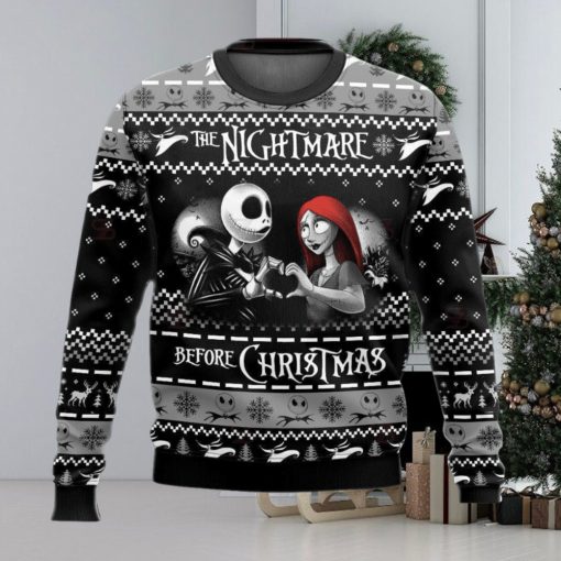 The Nightmare Before Christmas Jack and Sally Ugly Sweater Christmas 3D Printed