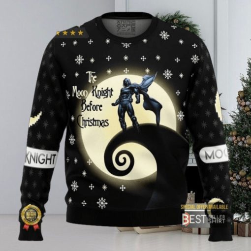 The Nightmare Before Christmas Ugly Christmas Sweatshirt Moon Knight Marc Spector Ugly Christmas Sweater