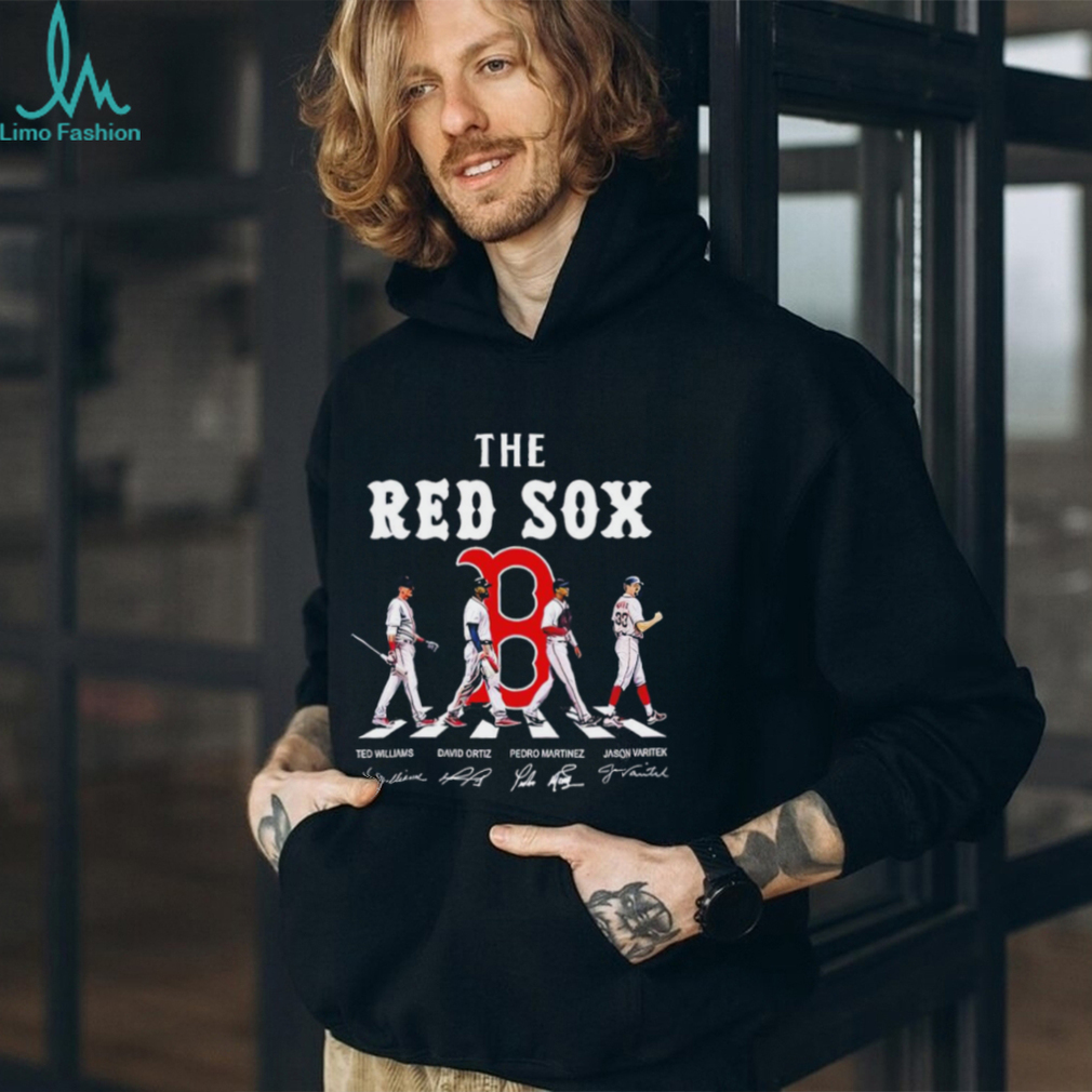 The Red Sox Ted Williams David Ortiz Pedro Martinez Jason Varitek signatures shirt The Red Sox Ted Williams David Ortiz Pedro Martinez Jason Varitek signatures shirt