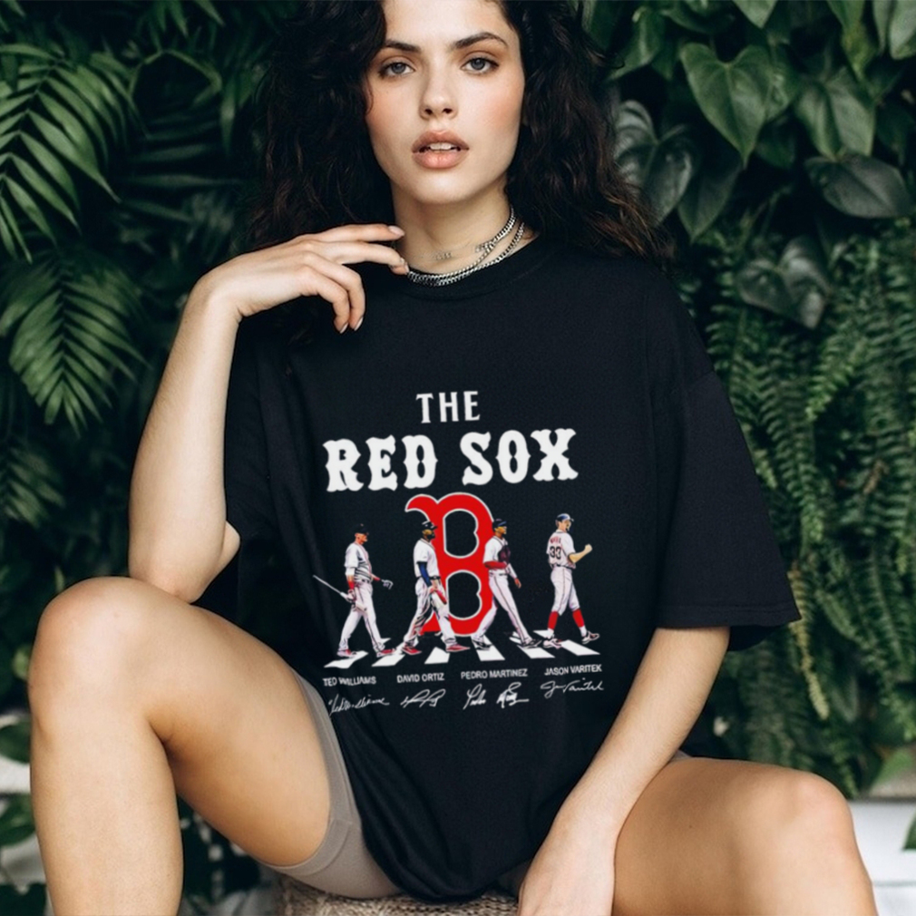 The Red Sox Ted Williams David Ortiz Pedro Martinez Jason Varitek signatures shirt The Red Sox Ted Williams David Ortiz Pedro Martinez Jason Varitek signatures shirt