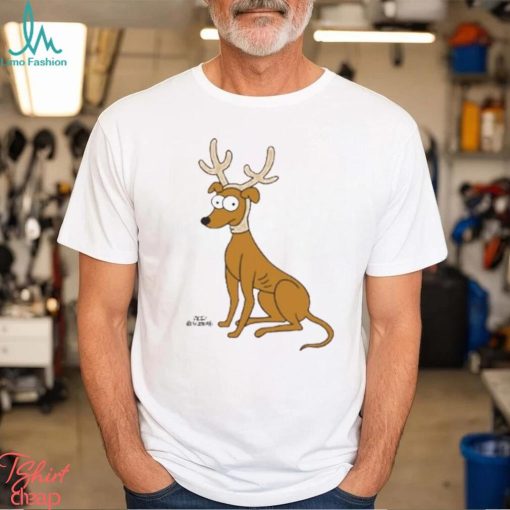 The Simpsons Santa’s Little Helper Reindeer Ears Holiday   Short Sleeve T Shirt