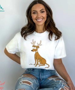 The Simpsons Santa’s Little Helper Reindeer Ears Holiday Short Sleeve T Shirt