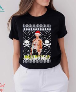The Walking Dead Melissa McBride Santa Hat ugly Christmas shirt