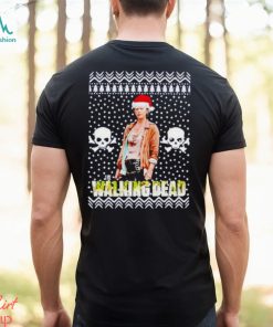 The Walking Dead Melissa McBride Santa Hat ugly Christmas shirt