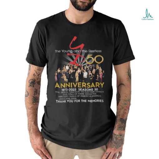 The Young And The Restless 50th Anniversary 1973 – 2023 Thank You For The Memories T Shirt