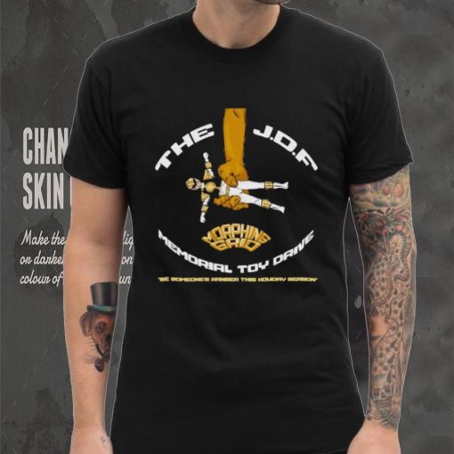 The jdf memorial toy drive Morphing Grid shirt