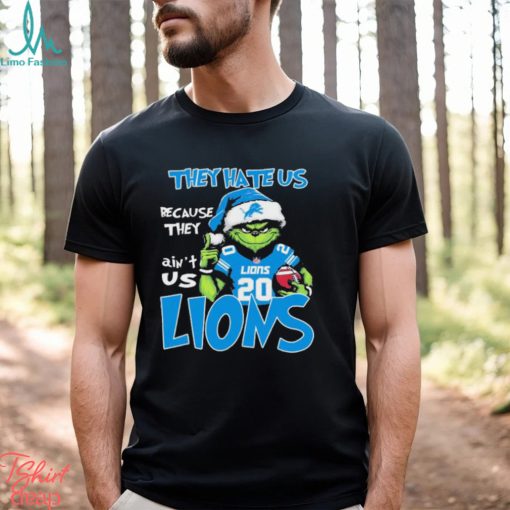 They Hate Us Because Ain’t Us Grinch Detroit Lions Football Christmas Shirt