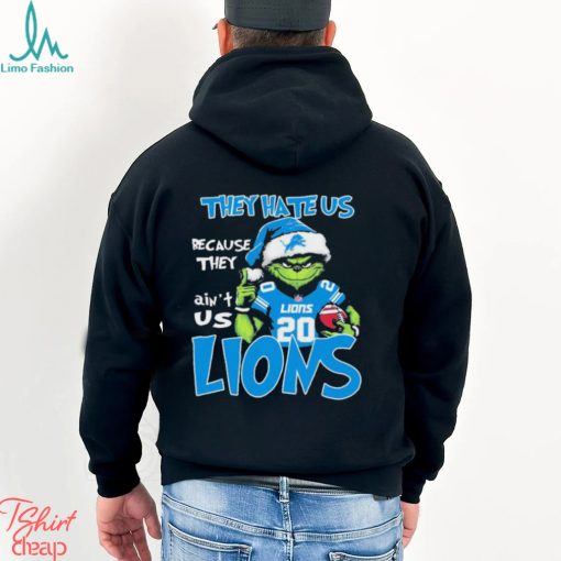 They Hate Us Because Ain’t Us Grinch Detroit Lions Football Christmas Shirt