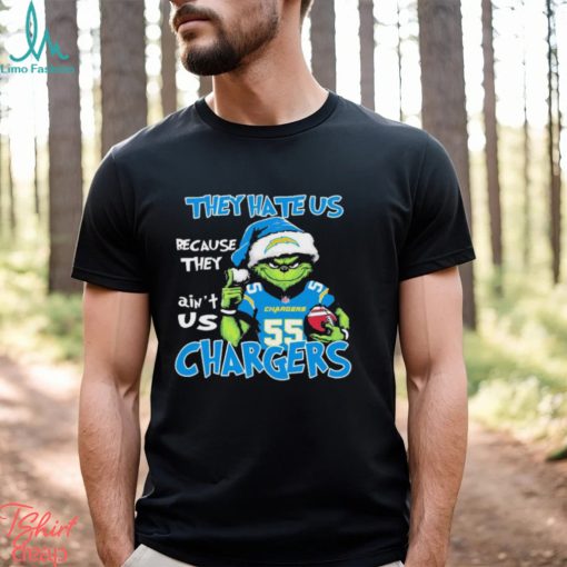 They Hate Us Because Ain’t Us Grinch Los Angeles Chargers Christmas Shirt