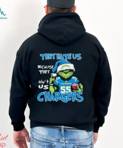 They Hate Us Because Ain’t Us Grinch Los Angeles Chargers Christmas Shirt