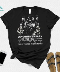 Thirty seconds to mars 26th anniversary 1998 2024 thank you for the memories signatures shirt