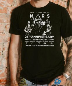 Thirty seconds to mars 26th anniversary 1998 2024 thank you for the memories signatures shirt