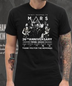 Thirty seconds to mars 26th anniversary 1998 2024 thank you for the memories signatures shirt