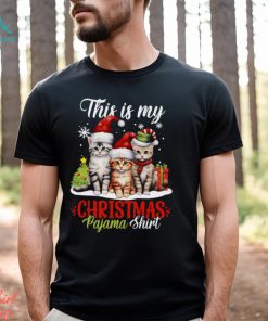 This Is My Christmas Pajama Shirt Cute Christmas Cat Classic T Shirt, hoodie, sweater, long sleeve and tank top This Is My Christmas Pajama Shirt Cute Christmas Cat Classic T Shirt
