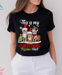 This Is My Christmas Pajama Shirt Cute Christmas Cat Classic T Shirt, hoodie, sweater, long sleeve and tank top This Is My Christmas Pajama Shirt Cute Christmas Cat Classic T Shirt