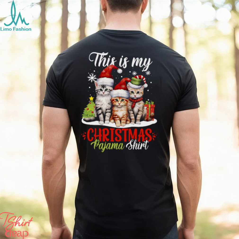 This Is My Christmas Pajama Shirt Cute Christmas Cat Classic T Shirt This Is My Christmas Pajama Shirt Cute Christmas Cat Classic T Shirt