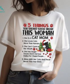 This Woman Loves Cats and Christmas Shirt
