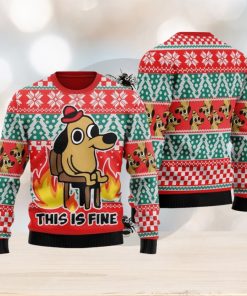 This is Fine meme Ugly Sweater