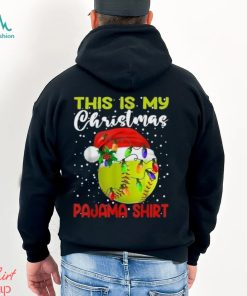 This is my christmas pajama baseball softball lover t shirt