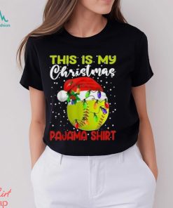 This is my christmas pajama baseball softball lover t shirt