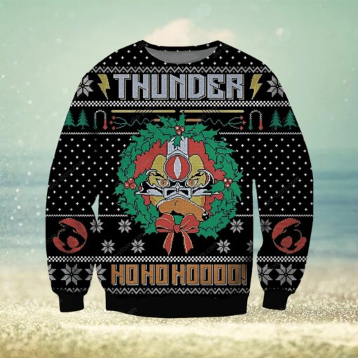 Thunder Ho Ho Ho Ugly Christmas Sweater Perfect Holiday Gift