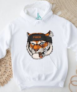 Tiger Head Wearing Bandana While Smoking Shirt