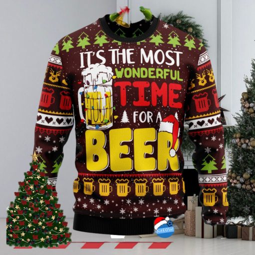 Time For Beer Christmas Ugly Sweater