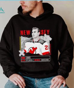Timo Meier New Jersey Devils ice hockey player information paper shirt