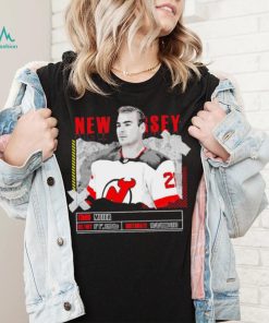 Timo Meier New Jersey Devils ice hockey player information paper shirt