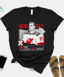 Timo Meier New Jersey Devils ice hockey player information paper shirt
