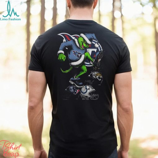 Titans Pro Shop The Grinch Tennessee Titans Stomp On NFL Teams Christmas T Shirt