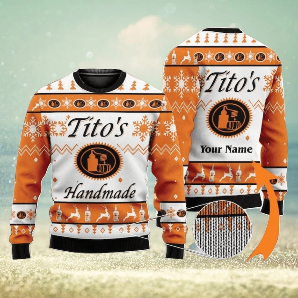 Tito's vodka shop ugly sweater