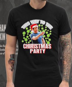 Tom Cruise this way to the Christmas party Santa hat funny shirt