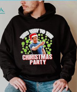 Tom Cruise this way to the Christmas party Santa hat funny shirt